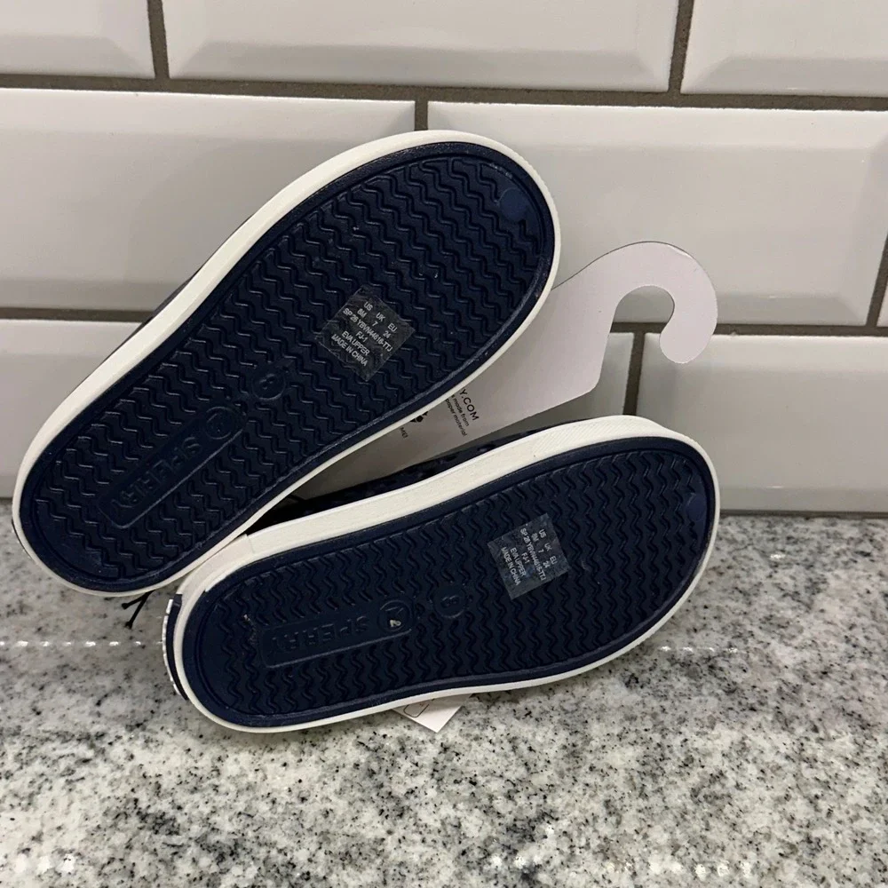 New Sperry Toddler 8M Float Water Shoes Navy Blue  Slip-On Nautical Summer